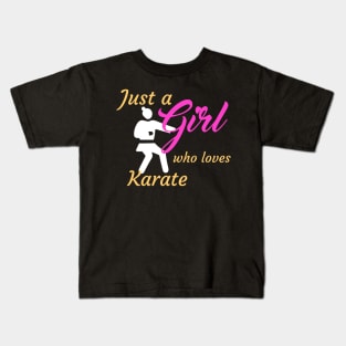 Just A Girl Who Loves Karate Kids T-Shirt